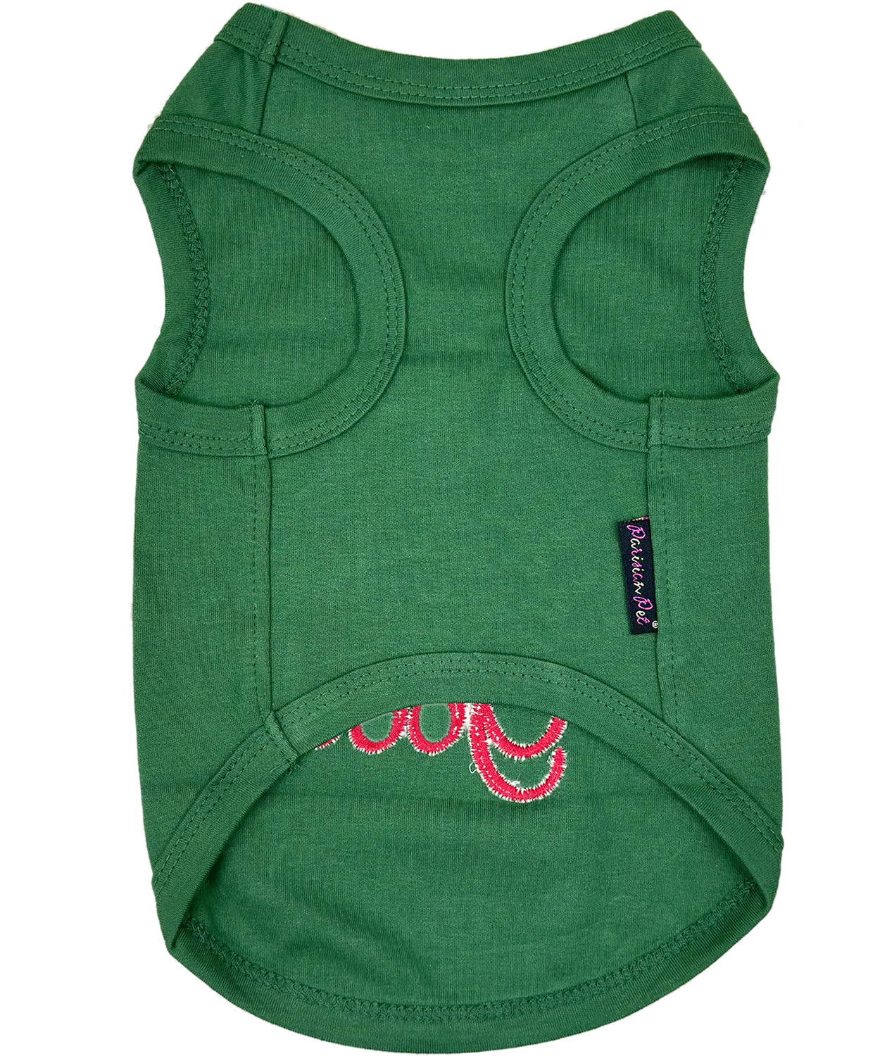 Parisian Pet Dear Santa Define Good Dog Christmas T-Shirt - Festive Pet Shirt for Cats & Dogs, Green