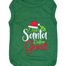 Parisian Pet Dear Santa Define Good Dog Christmas T-Shirt - Festive Pet Shirt for Cats & Dogs, Green