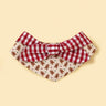 Christmas Morning Gingerbread Man Gingham Print Handmade Bandana
