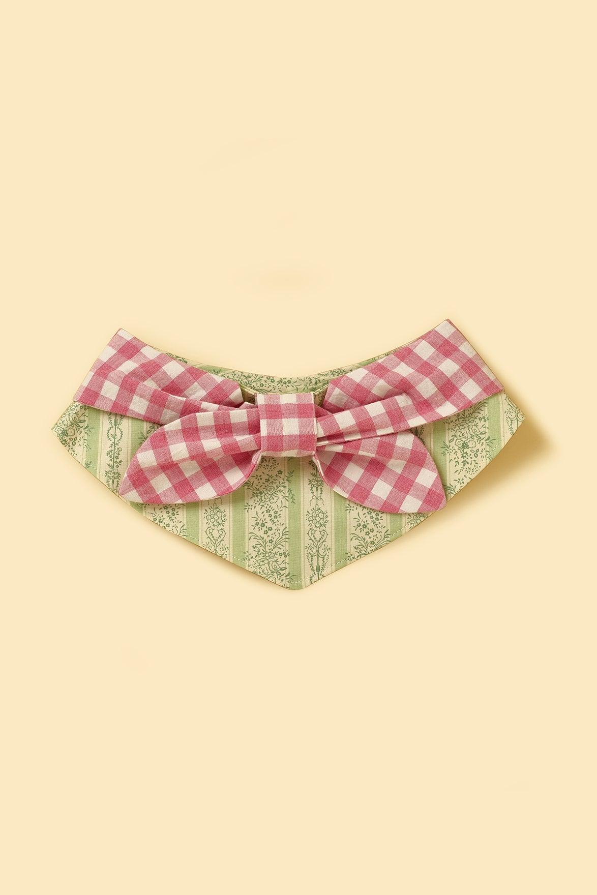 Picnic Bliss Floral Gingham Print Bandana