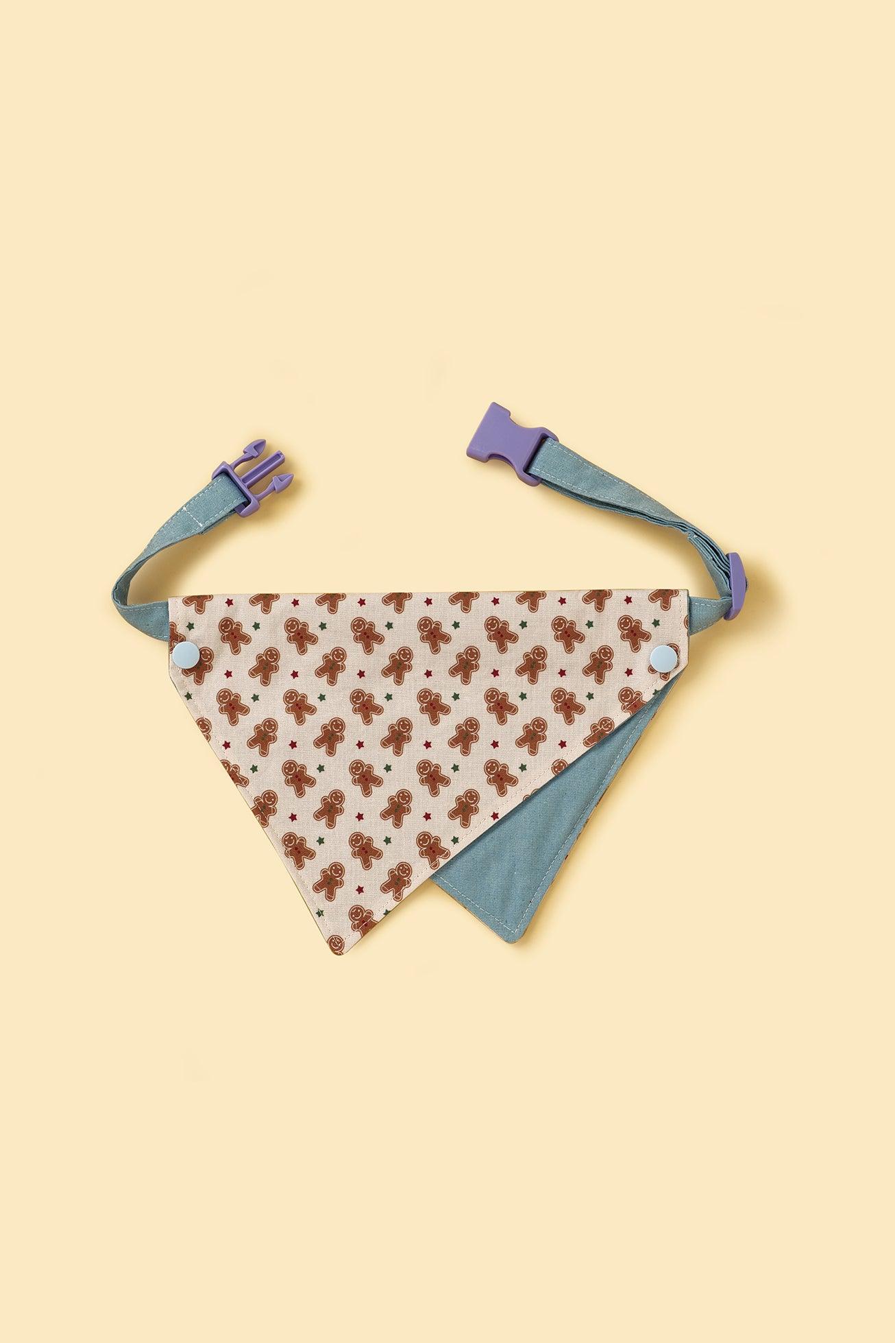 Gingerbread Man Joy Handmade Bandana