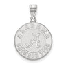 14k White Gold U. of Alabama Large Logo Disc Pendant