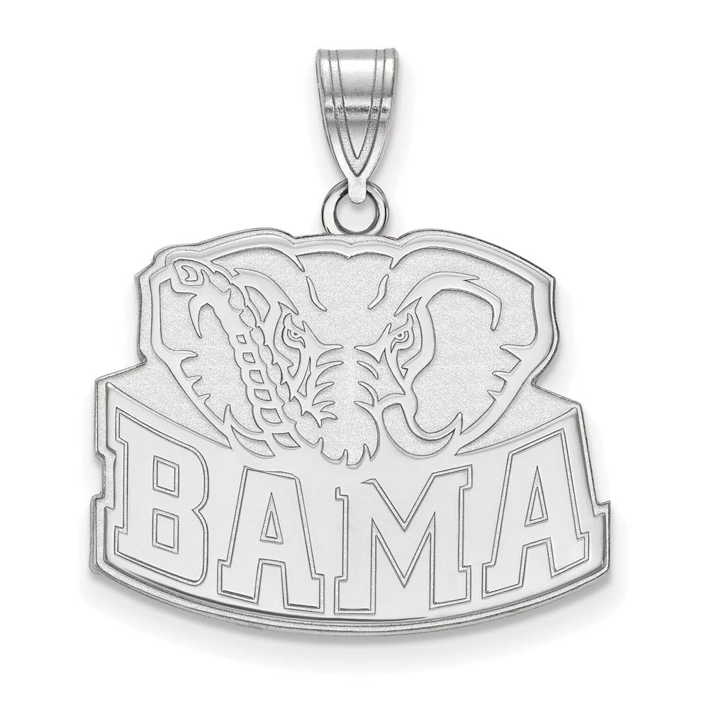 14k White Gold U. of Alabama Large BAMA Pendant