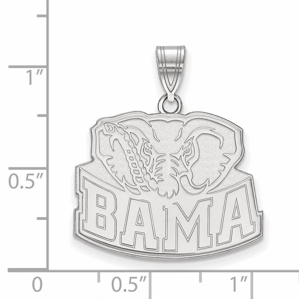 14k White Gold U. of Alabama Large BAMA Pendant