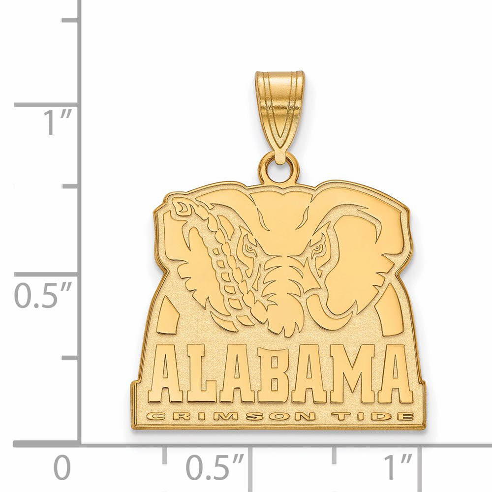 14k Yellow Gold U. of Alabama Large Logo Pendant