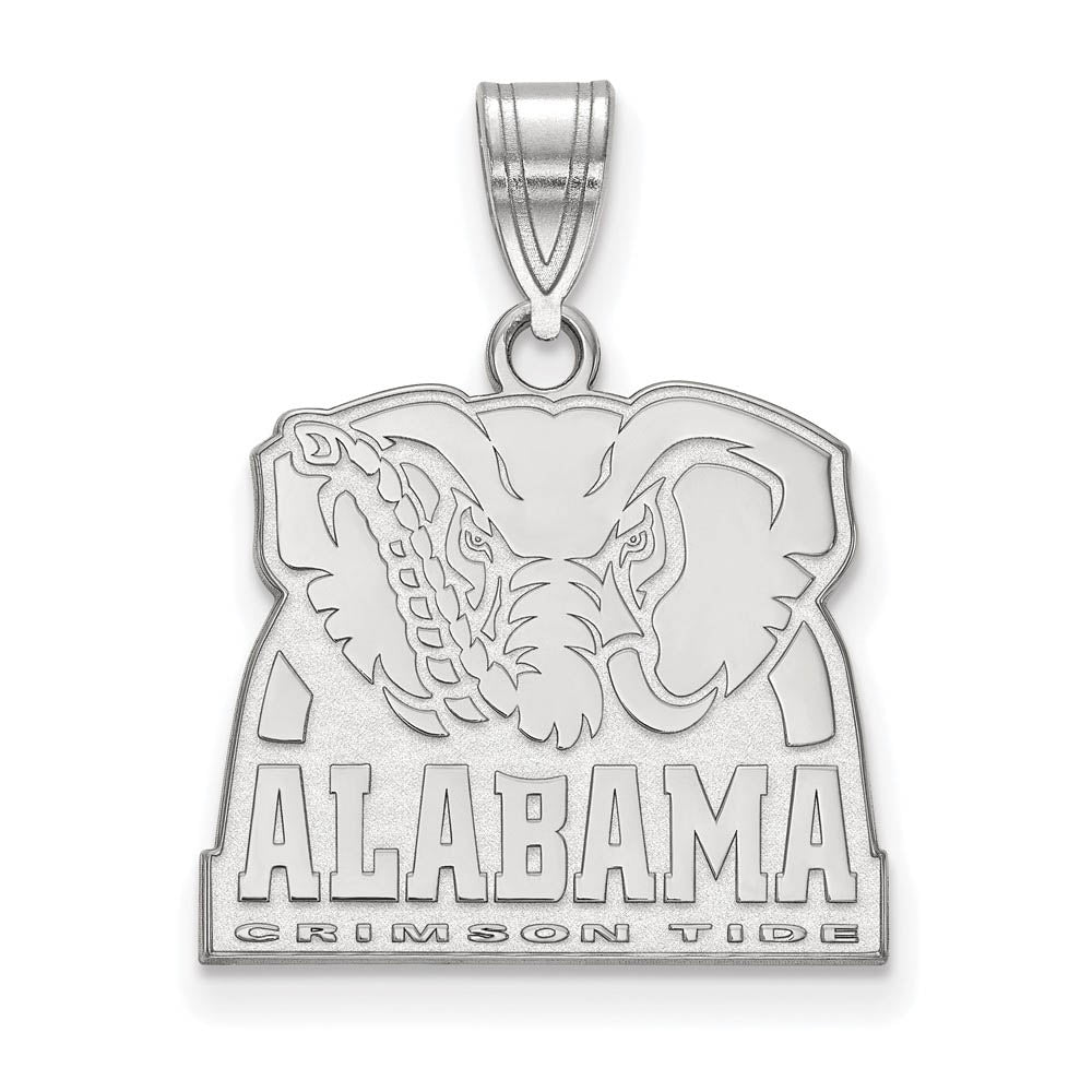 10k White Gold U. of Alabama Medium Logo Pendant