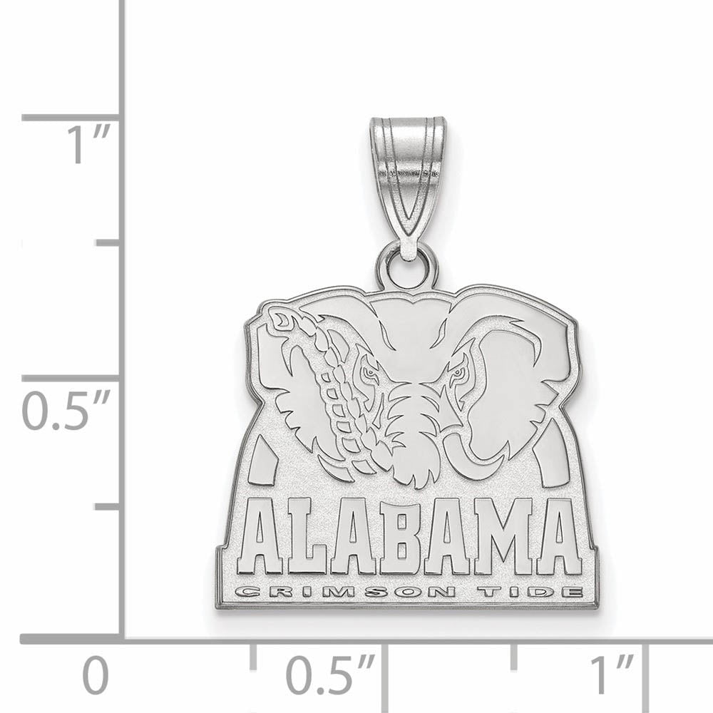 10k White Gold U. of Alabama Medium Logo Pendant
