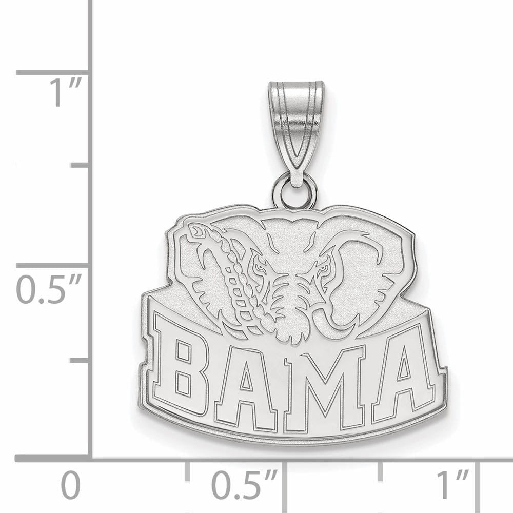 10k White Gold U. of Alabama Medium Pendant