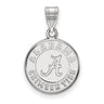 10k White Gold U. of Alabama Medium Disc Pendant