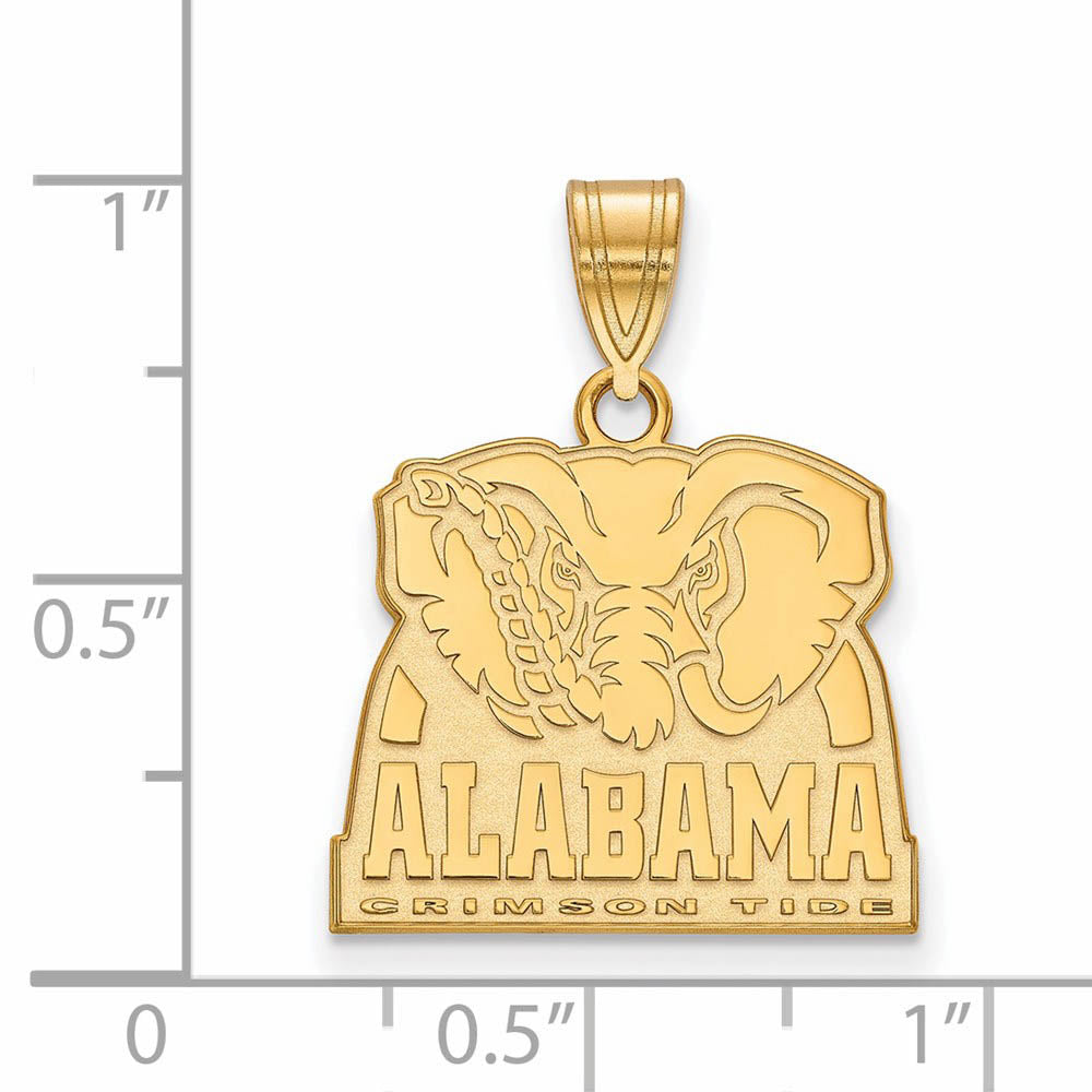 14k Gold Plated Silver U. of Alabama Medium Logo Pendant