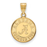 14k Gold Plated Silver U. of Alabama Medium Disc Pendant