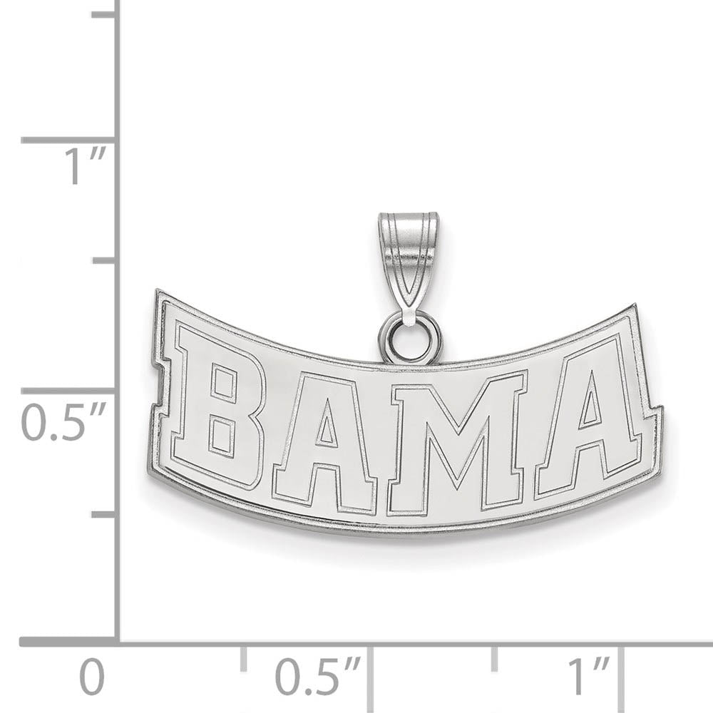 10k White Gold U. of Alabama Small BAMA Pendant