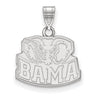 10k White Gold U. of Alabama Small BAMA Logo Pendant