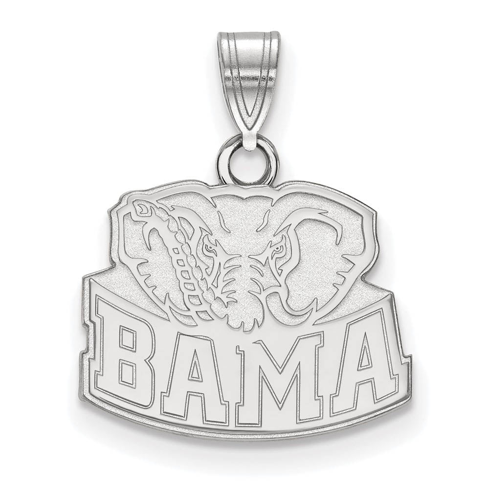 10k White Gold U. of Alabama Small BAMA Logo Pendant