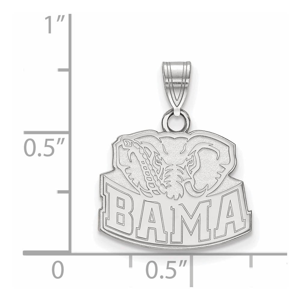 10k White Gold U. of Alabama Small BAMA Logo Pendant