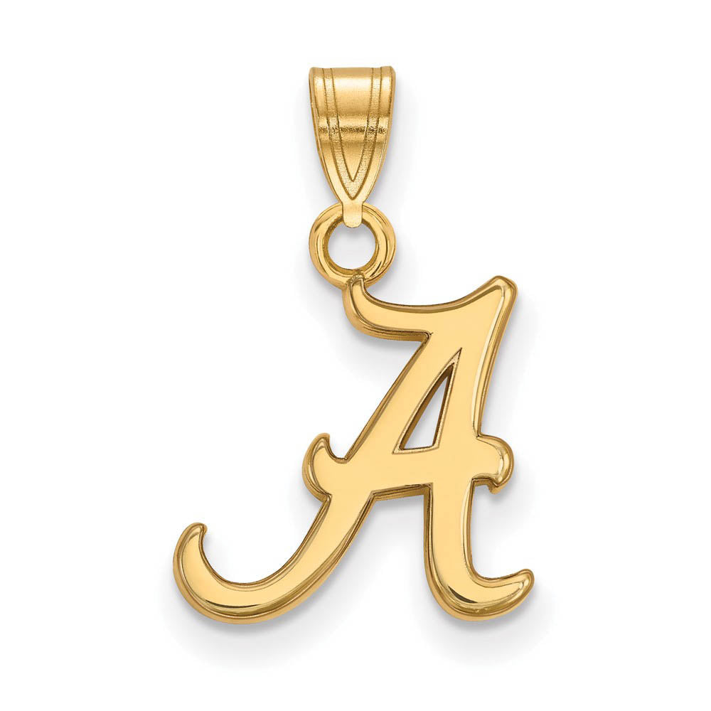 10k Yellow Gold U. of Alabama Small Initial A Pendant