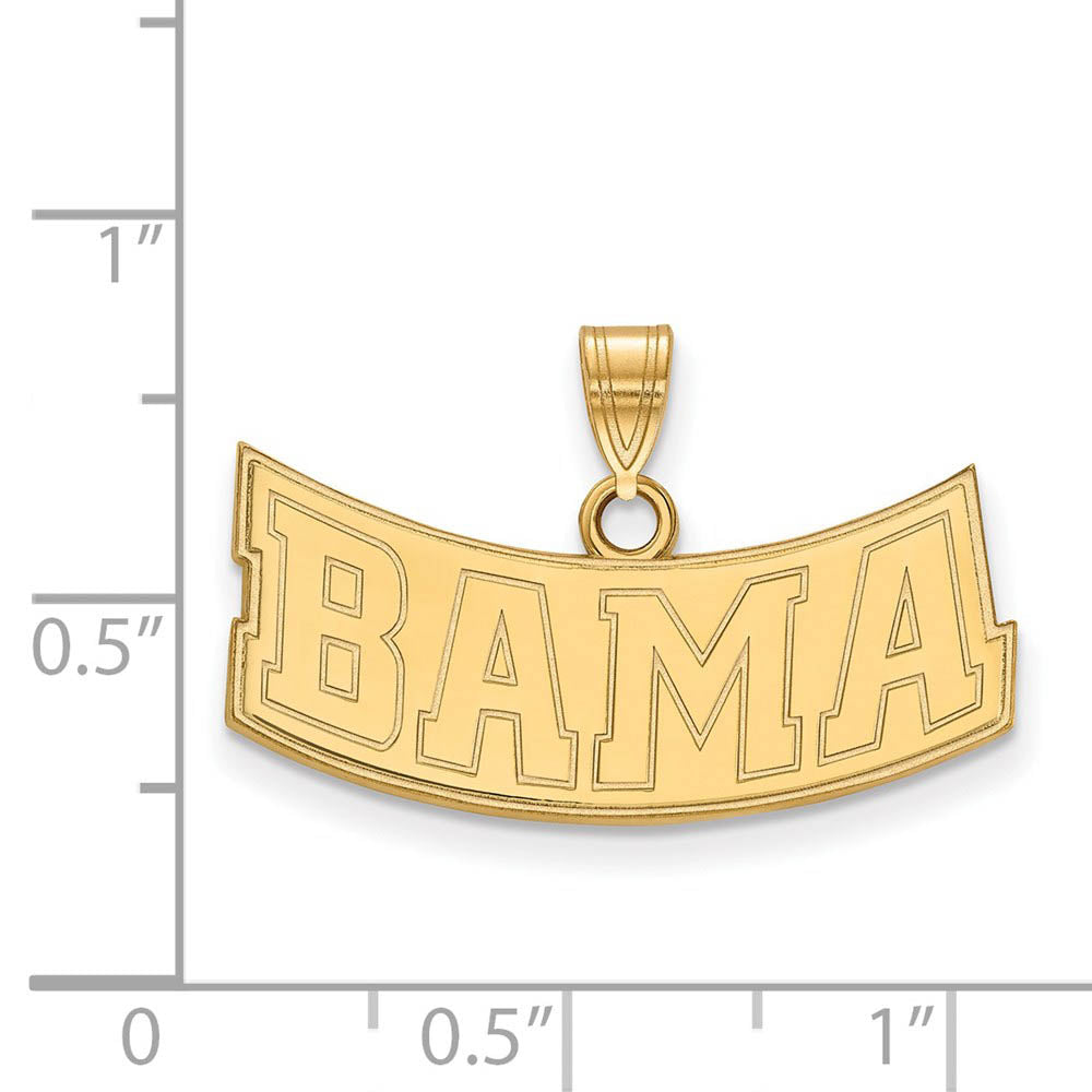 10k Yellow Gold U. of Alabama Small BAMA Pendant