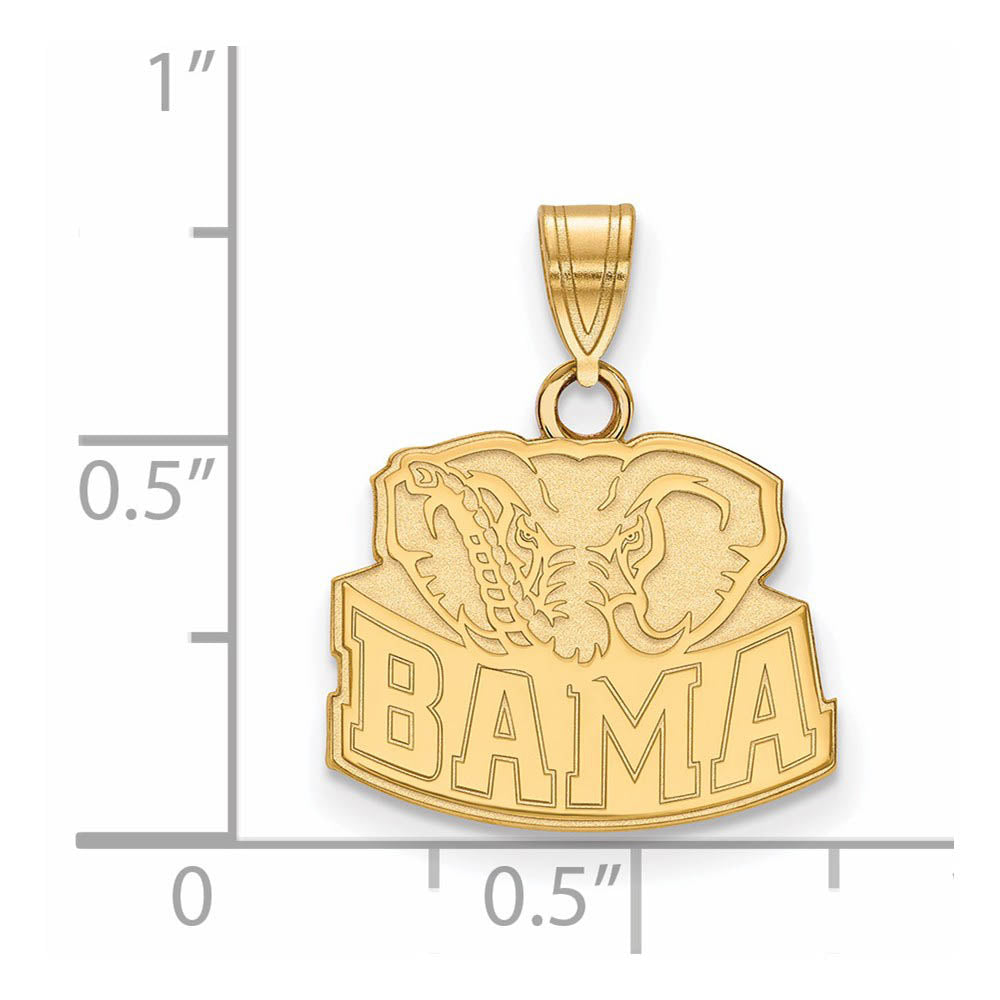 14k Yellow Gold U. of Alabama Small BAMA Logo Pendant