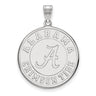10k White Gold U. of Alabama XL Disc Pendant