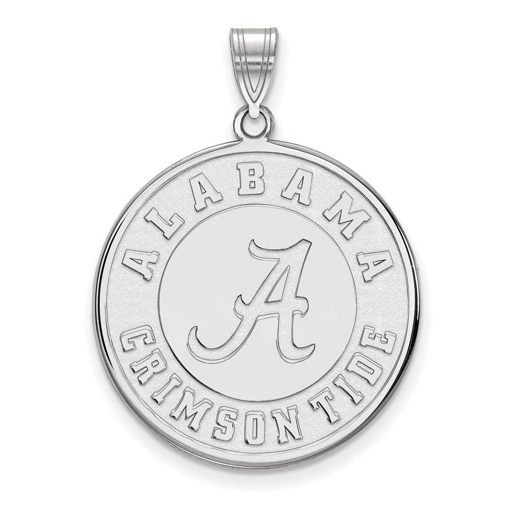 10k White Gold U. of Alabama XL Disc Pendant