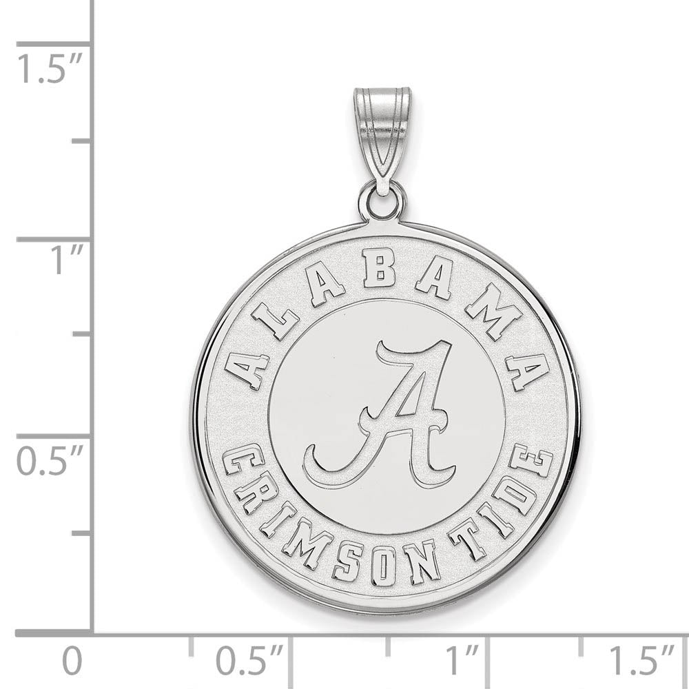 10k White Gold U. of Alabama XL Disc Pendant