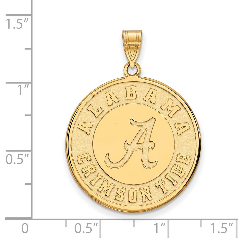 10k Yellow Gold U. of Alabama XL Disc Pendant