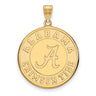 14k Yellow Gold U. of Alabama XL Disc Pendant