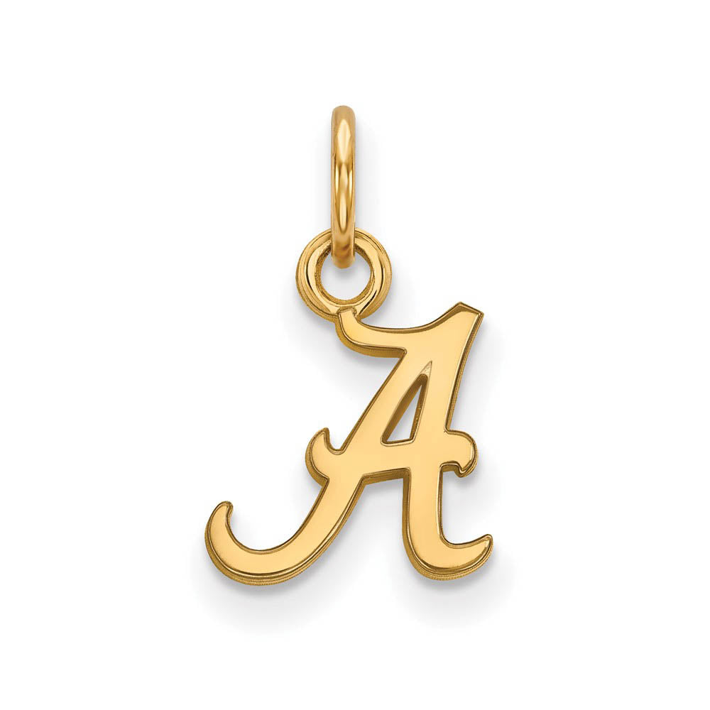 10k Yellow Gold U. of Alabama XS (Tiny) Initial A Charm or Pendant