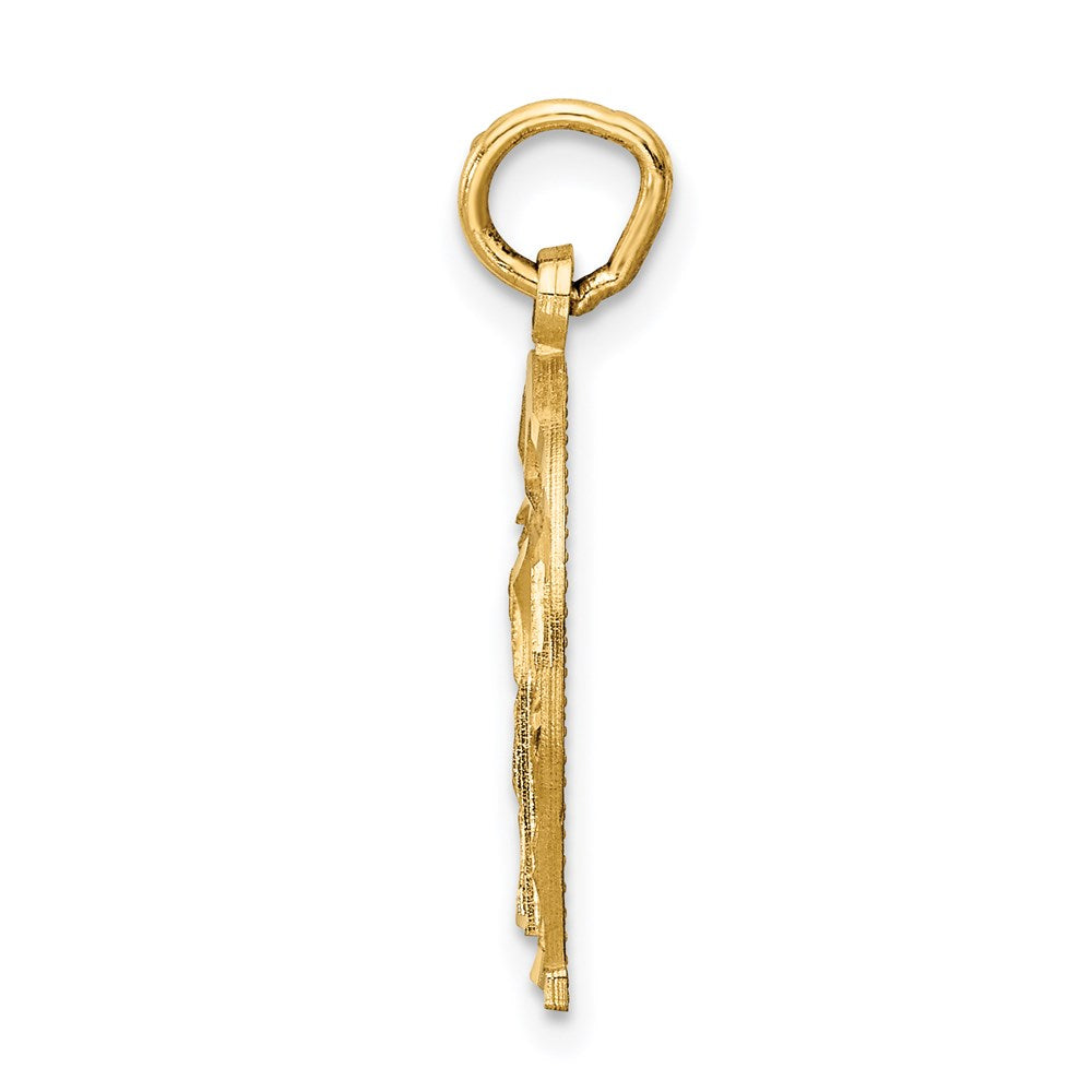 14k Yellow Gold Horseshoe Charm or Pendant, 15mm (9/16 inch)