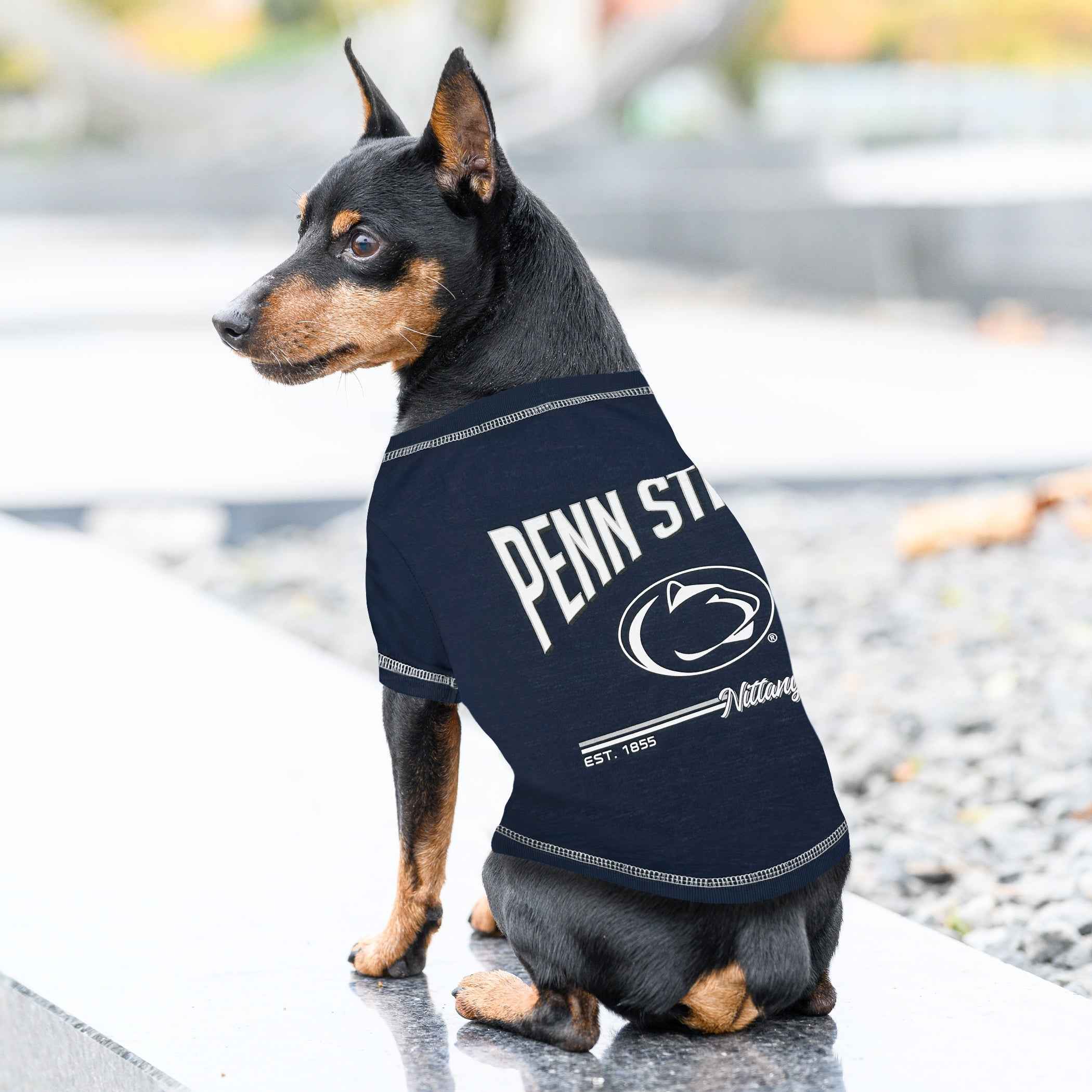NCAA Pennsylvania State University Nittany Lions Bold City Text Dog T-Shirt