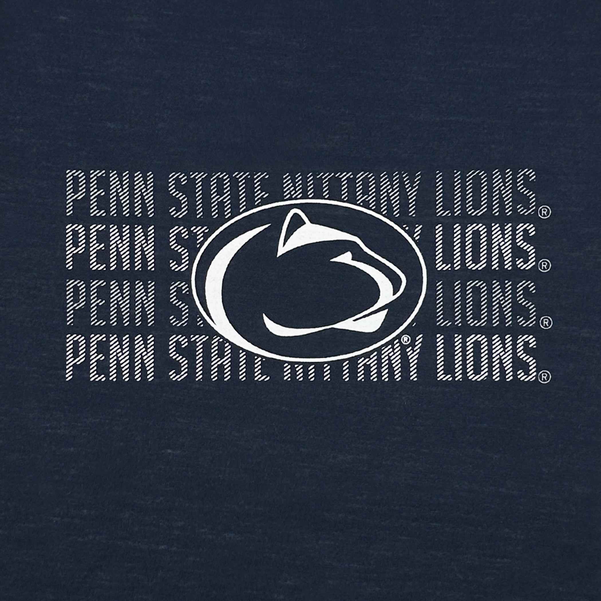 NCAA Pennsylvania State University Nittany Lions Striped Text Dog T-Shirt