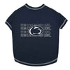 NCAA Pennsylvania State University Nittany Lions Striped Text Dog T-Shirt