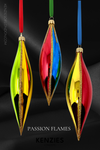Passion Flames Glass Christmas Ornaments - Set of 3