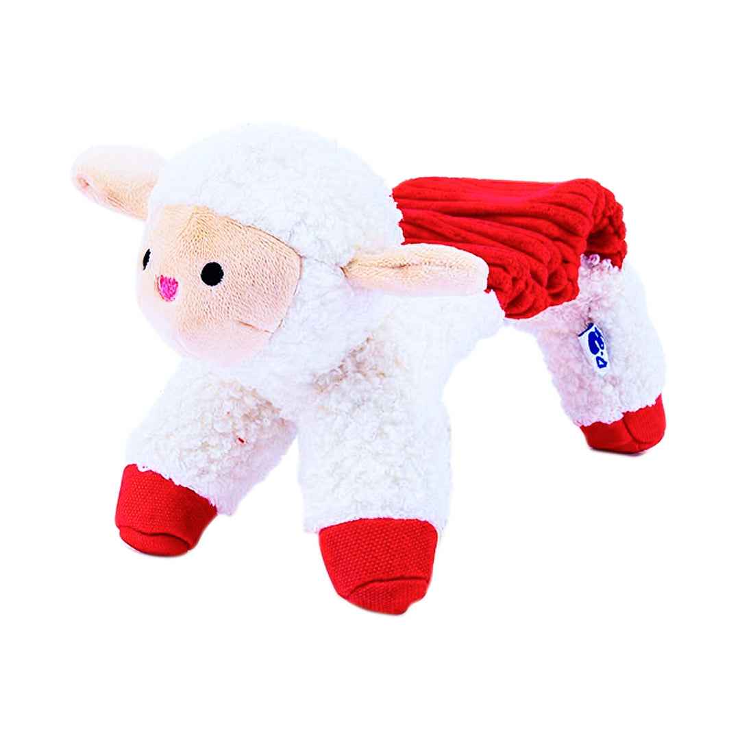 Pawty Lamb Plush Squeaky Tug Dog Toy