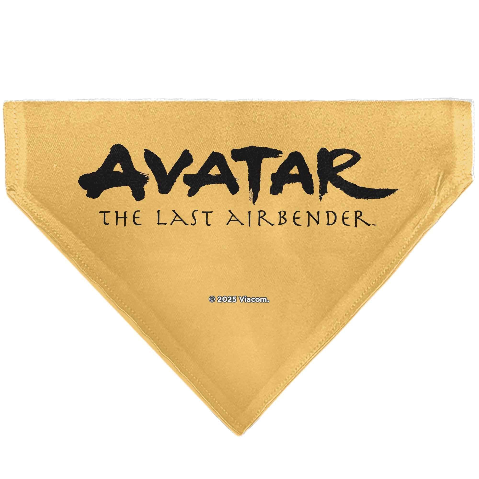 Buckle-Down Avatar the Last Airbender Action Pose and Title Logo Yellow Over-the-Collar Dog Bandana