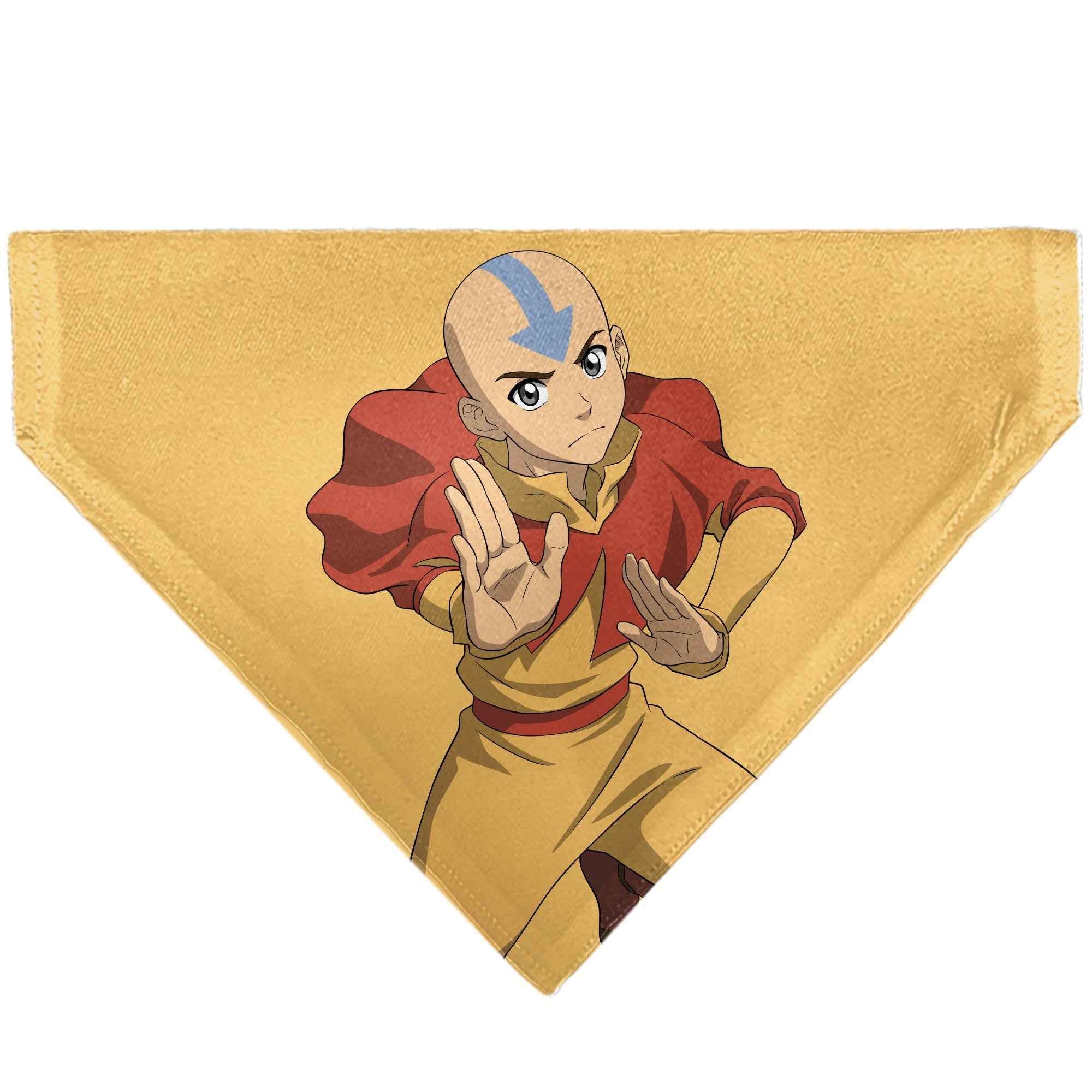 Buckle-Down Avatar the Last Airbender Action Pose and Title Logo Yellow Over-the-Collar Dog Bandana