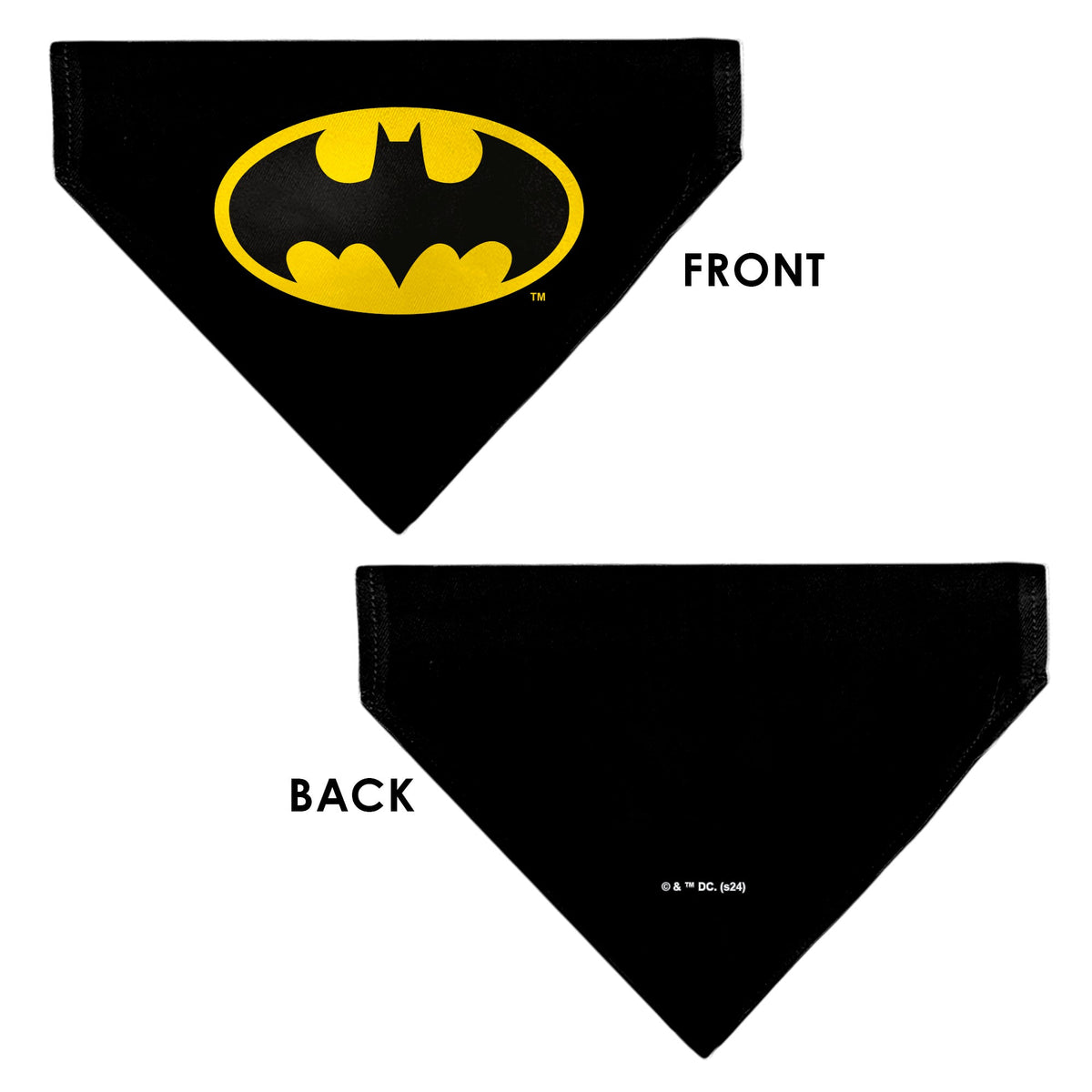 Pet Bandana - Batman Shield Logo Black/Yellow | HT Animal Supply