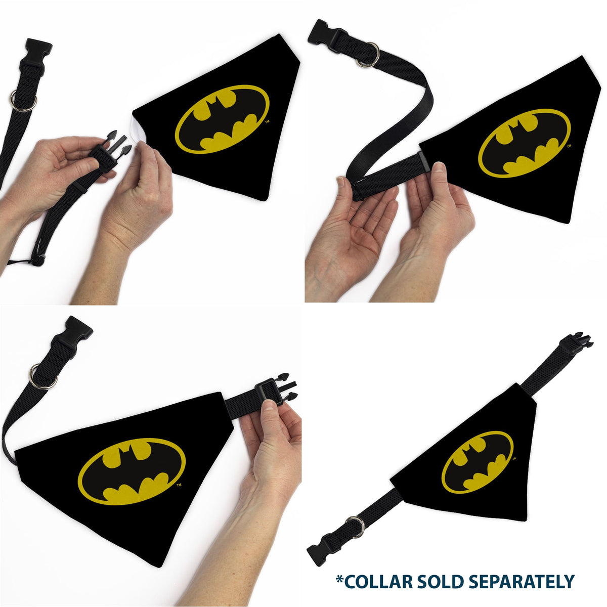 Pet Bandana - Batman Shield Logo Black/Yellow | HT Animal Supply