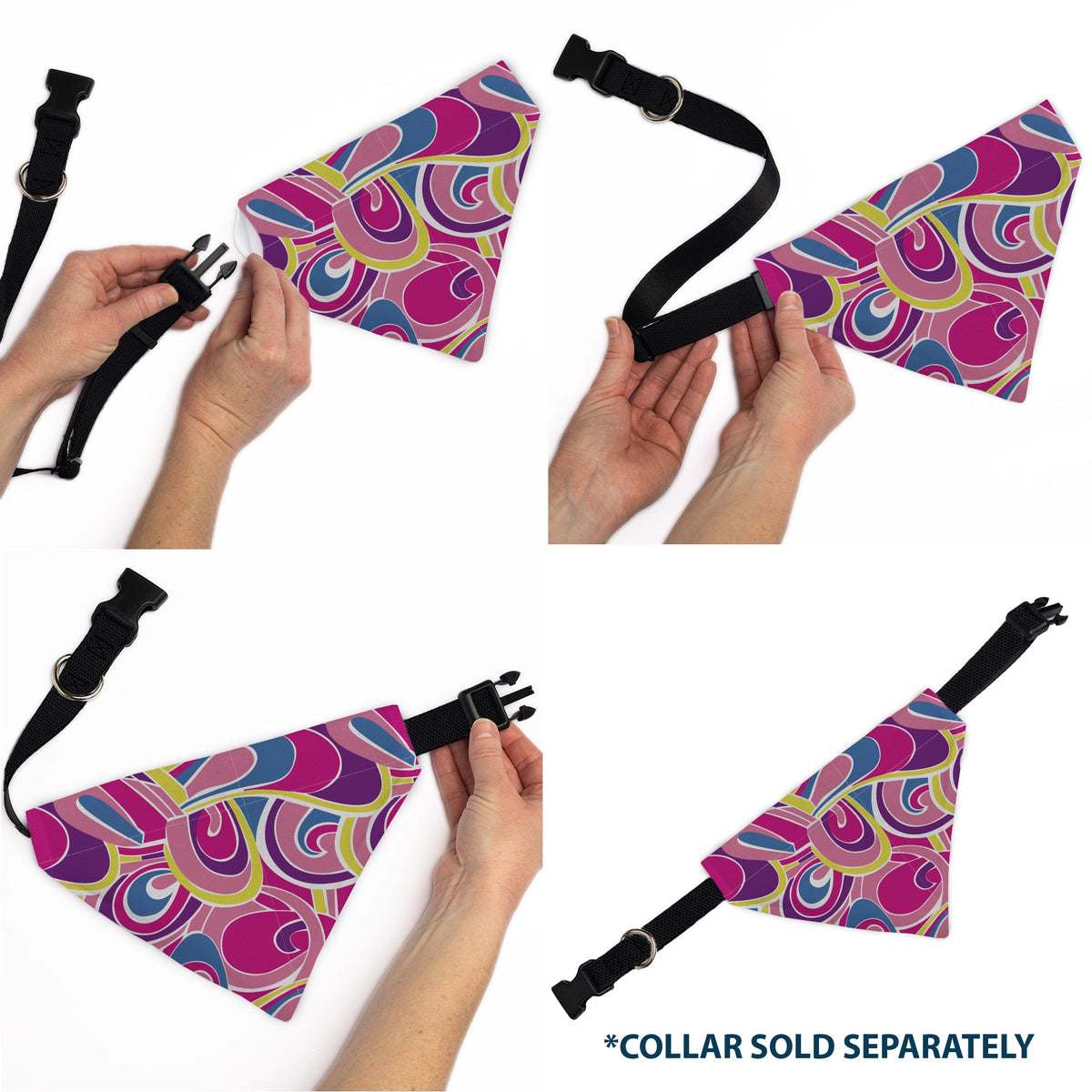 Pet Bandana - Barbie Swirl Pinks/Multi Color | HT Animal Supply