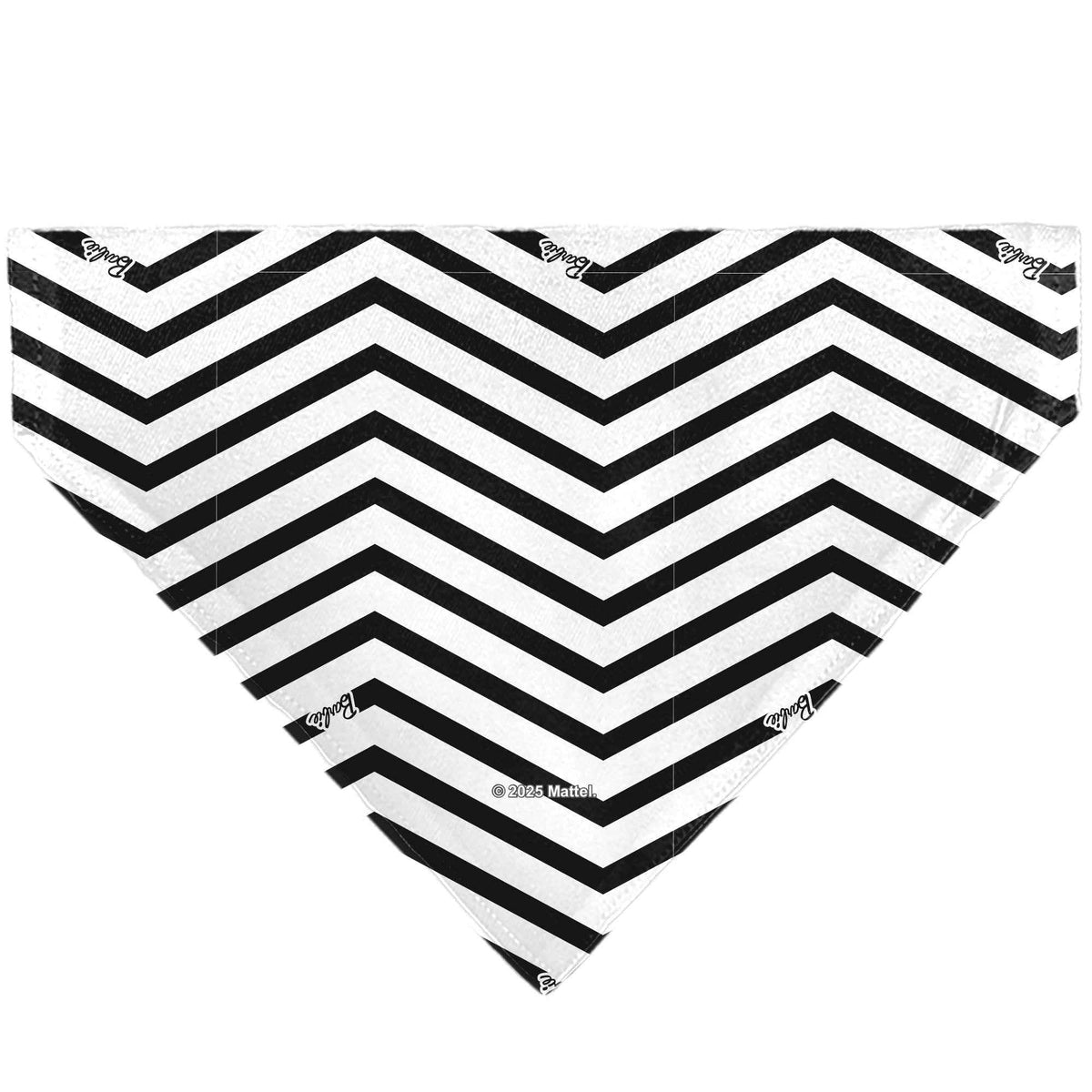 Pet Bandana - BARBIE Script Heart Chevron White/Black/Pinks