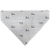 Pet Bandana - BARBIE Script Stripe White/Black