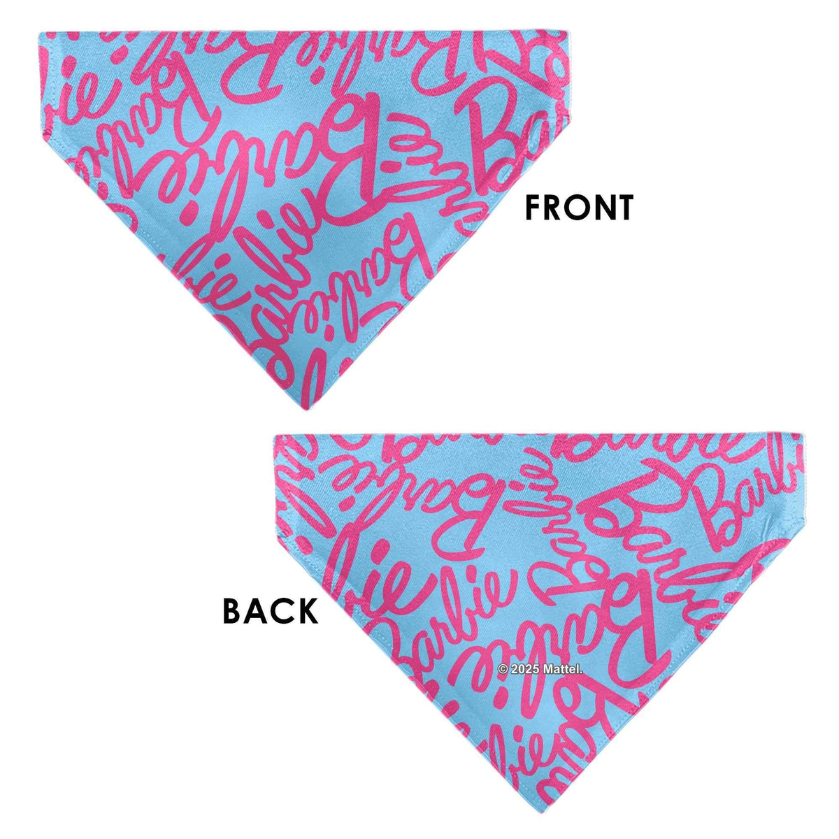 Pet Bandana - BARBIE Autograph Script Scattered Blue/Pink