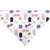 Pet Bandana - BARBIE ENJOY TODAY Text and Icons Collage White/Pinks/Blues