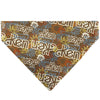 Pet Bandana - Barbie KEN Text Logo and Icons Brown/Multi Color