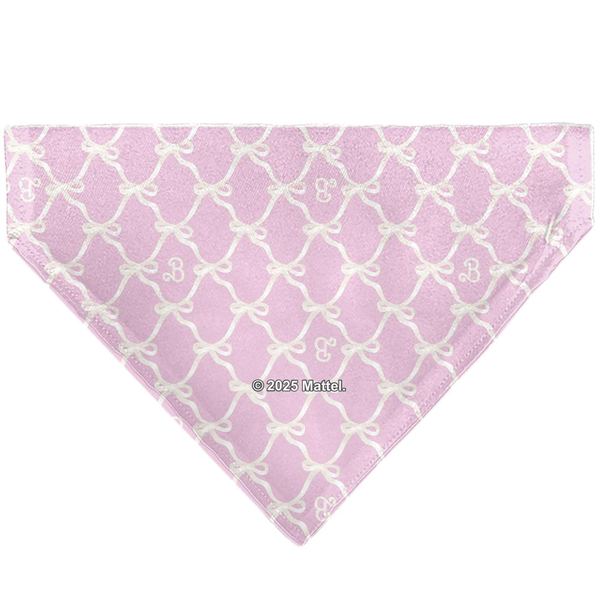 Pet Bandana - Barbie Bow and B Monogram Pink/White
