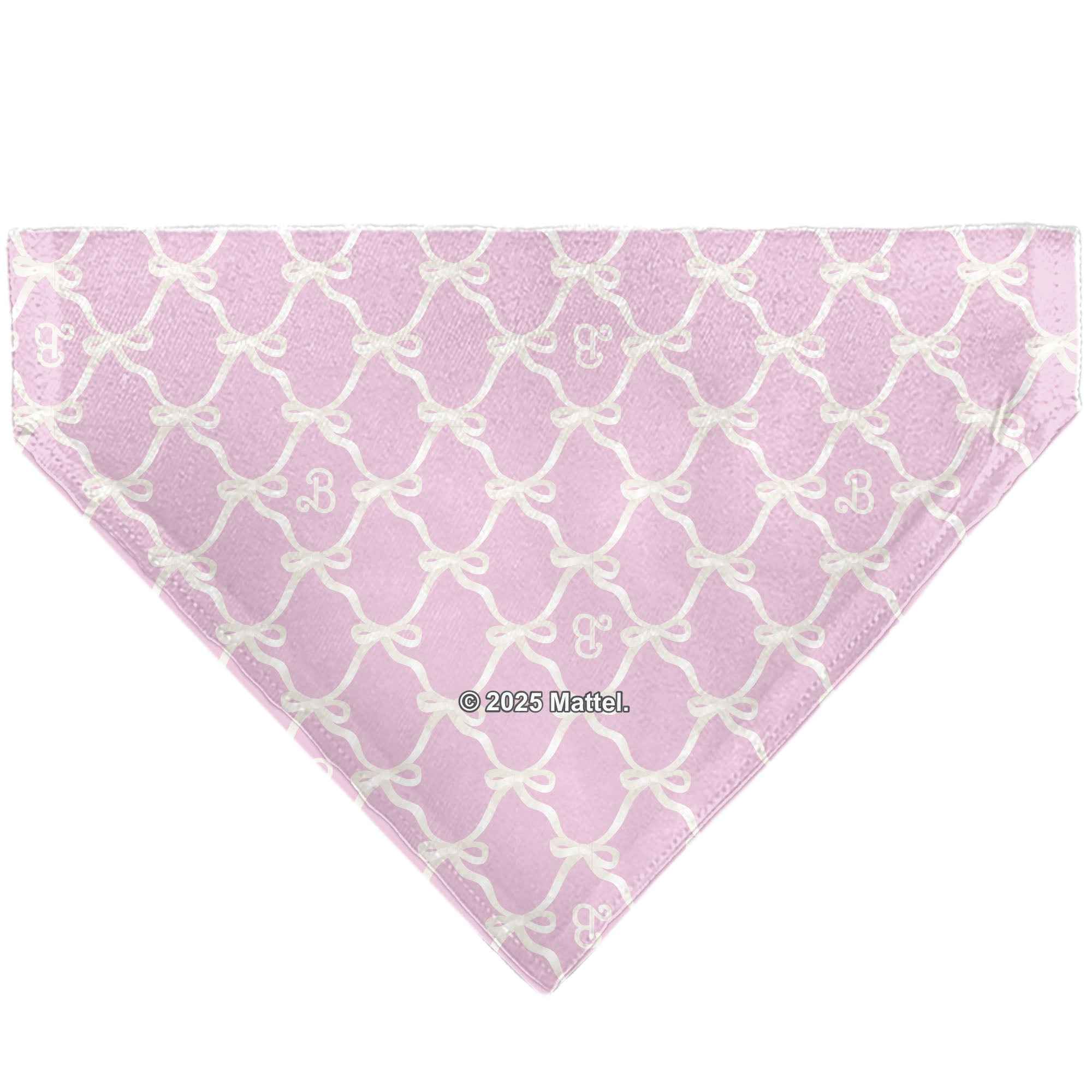 Pet Bandana - Barbie Bow and B Monogram Pink/White