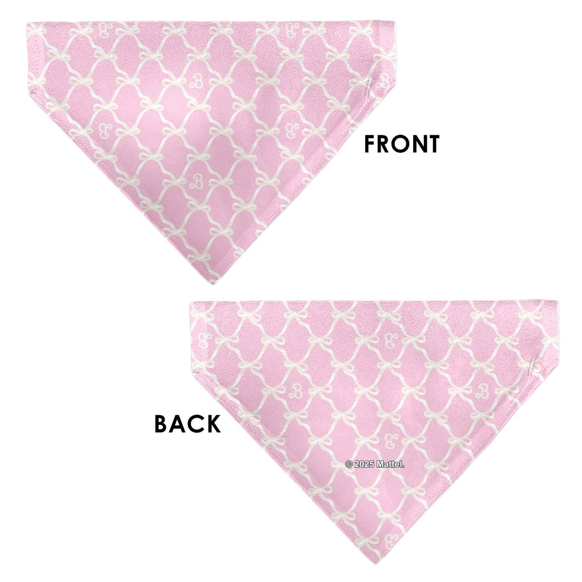Pet Bandana - Barbie Bow and B Monogram Pink/White