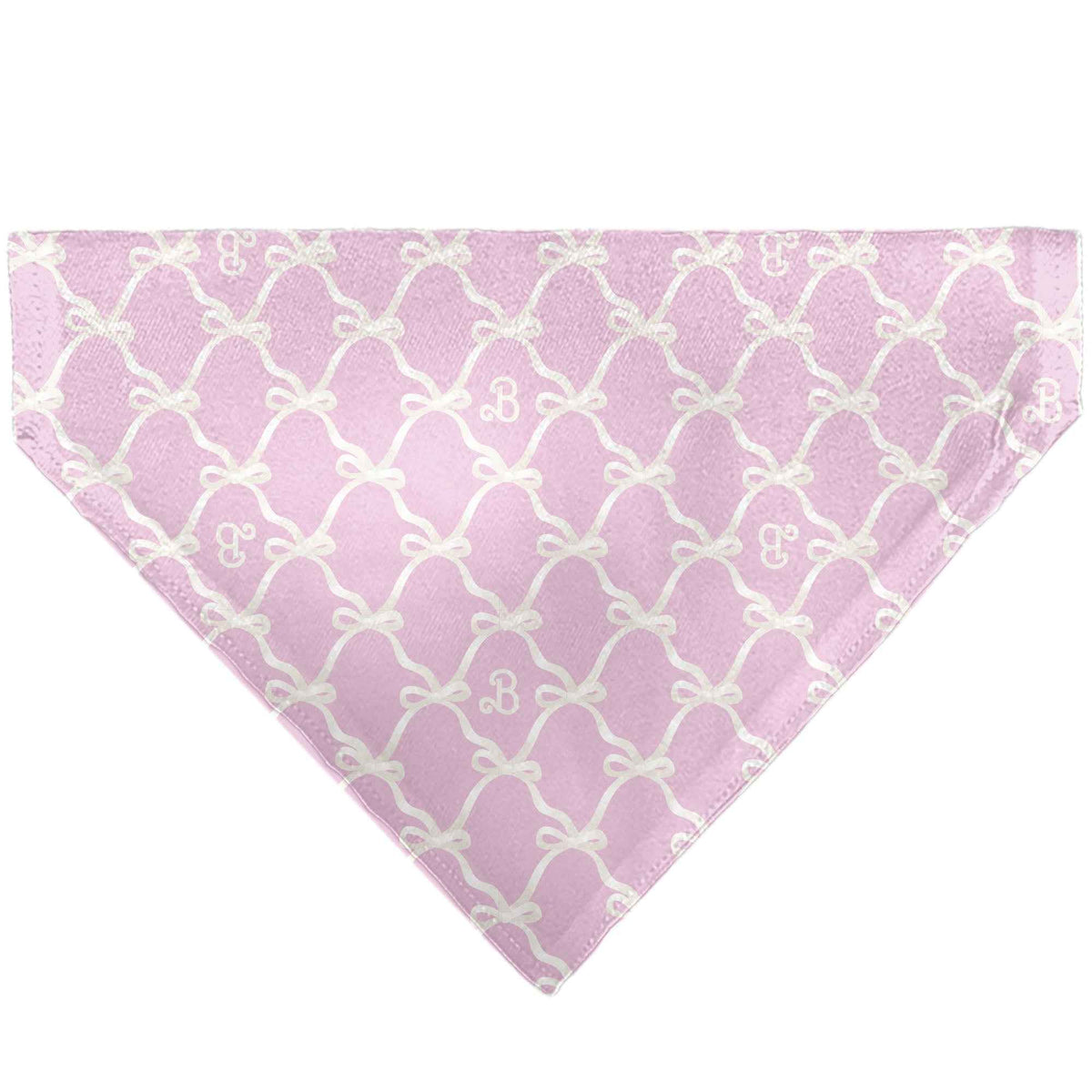Pet Bandana - Barbie Bow and B Monogram Pink/White