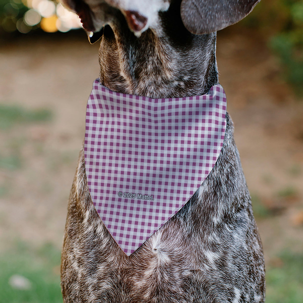 Pet Bandana - BARBIE Heart Text Logo Plaid Pinks | HT Animal Supply