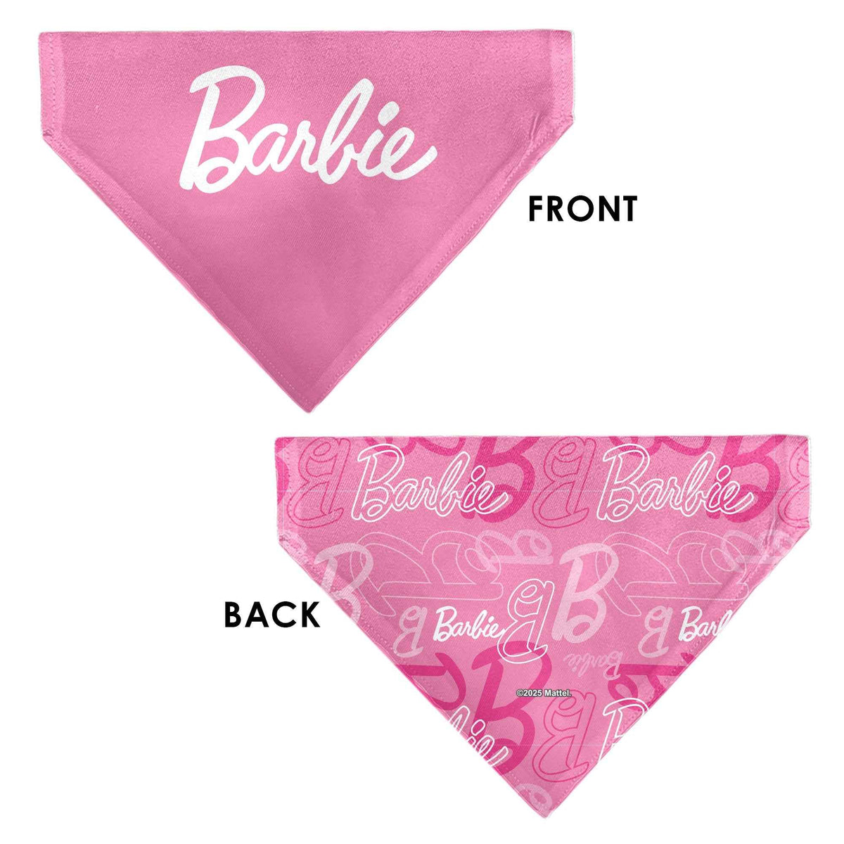 Pet Bandana - BARBIE Script and B Icon Collage Pinks/White